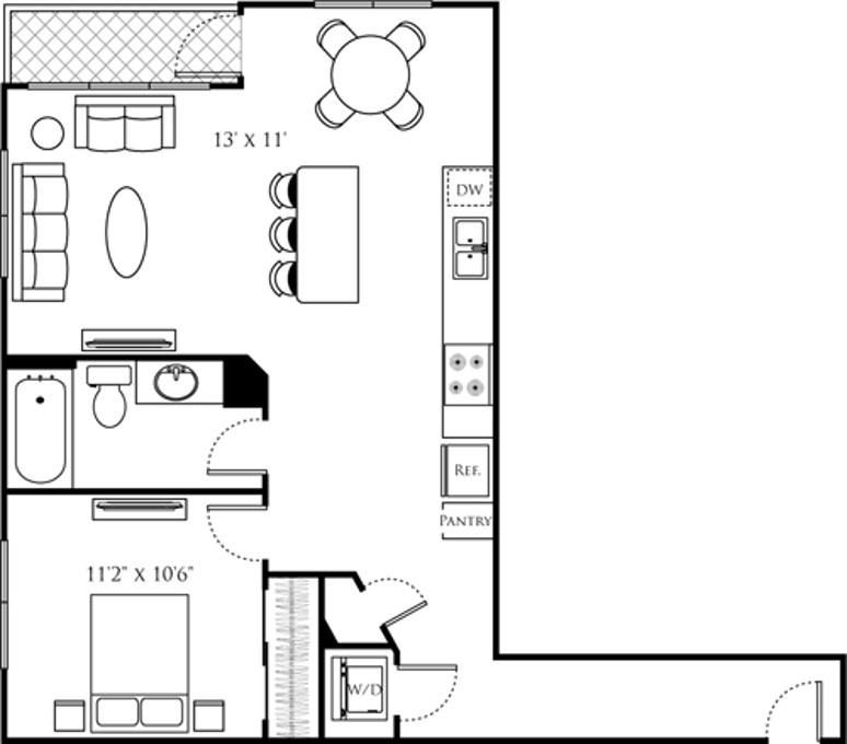 Floor plan layout diagram for A28
